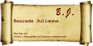 Beszeda Julianna névjegykártya